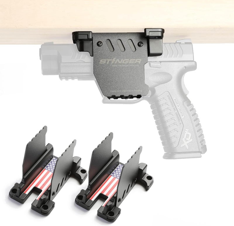 STINGER Trigger Safe Gun Magnet Mount for Handgun Firearm, car Holsters for Pistols, Gun Magnet, Car Gun Mount, Car Gun Holster, Magnetic Gun Mount, USA Utility Patent Pending - Image 1